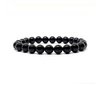 Bracelet pierres naturelles Obsidienne 8mm, authentique, marque française fabrication artisanale Kirei Paris Bijoux