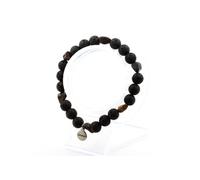 Bracelet en pietersite des États-Unis + perles de lave de 8 mm
