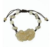 lachineuse - Bracelet PIXIU en Agate - Symbole Richesse et Protection - Bijou en Pierre Naturelle - Pochette en Satin Offerte - Idée Cadeau Asie