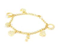 Bracelet Plaqué Or - LES TRESORS DE LILY - Grigris du Bonheur - Oxyde de zirconium - Femme - Doré