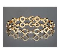 BRACELET PLAQUÉ OR YVES CAMANI AVEC 12 PIERRES SWAROVSKI. 5003 LG