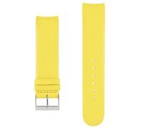 bracelet plat pour montre akteo 20 mm cuir jaune