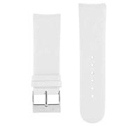 bracelet plat pour montre akteo 25 mm cuir blanc