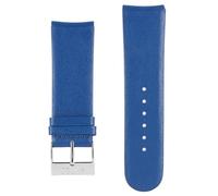 bracelet plat pour montre akteo 25 mm cuir bleu