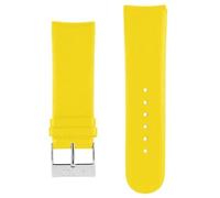 bracelet plat pour montre akteo 25 mm cuir jaune