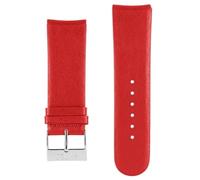 bracelet plat pour montre akteo 25 mm cuir rouge