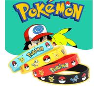 Bracelet - Pokémon - Lot de 4 - Couleurs Noir, Rouge, Jaune, Bleu - Mixte pour Enfants