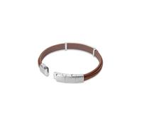 Bracelet - POLICE - Looper - Cuir Marron - Acier Inoxydable - Pour Hommes