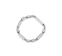 Police Bracelet Peagb0001116 Urban Texture Argenté cuir et acier inoxydable Homme