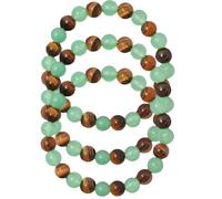 Bracelet porte-bonheur Feng Shui en obsidienne noire avec aventurine verte, œil de tigre, fait à la main, onesize, Pierre, Pas de gemme
