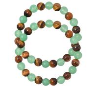 Bracelet porte-bonheur Feng Shui en obsidienne noire avec aventurine verte, œil de tigre, fait à la main, onesize, Pierre, Pas de gemme