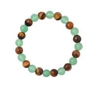 Bracelet porte-bonheur Feng Shui en obsidienne noire avec aventurine verte, œil de tigre, fait à la main, onesize, Pierre, Pas de gemme