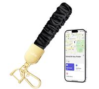 Bracelet porte-clés compatible avec Apple Find My, porte-clés chouchou extensible pour homme et femme, porte-clés de voiture avec traqueur GPS, localisateur de clés intelligentes, rechargeable, noir