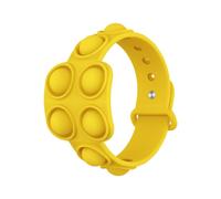 Bracelet Porte-Cles Presse Puzzle Decompression Doigt Bulle Musique Silicone Jouets Bureau Educatif Fidget,Jaune