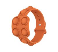 Bracelet Porte-Cles Presse Puzzle Decompression Doigt Bulle Musique Silicone Jouets Bureau Educatif Fidget,Orange