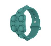 Bracelet Porte-Cles Presse Puzzle Decompression Doigt Bulle Musique Silicone Jouets Bureau Educatif Fidget,Vert