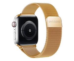 Bracelet pour Apple Watch 38 / 40 / 41 / 42mm en Maille Milanaise Milan Traction Dorée