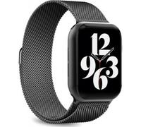 Bracelet pour Apple Watch 38-41mm Milanese Acier Noir