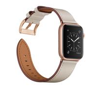 Bracelet pour Apple Watch 41mm / 40mm / 38 mm Cuir véritable Beige