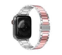 Bracelet pour Apple Watch 41mm / 40mm / 38 mm Maillons Acier Argent / Rose