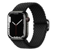 Accessoires bracelet et montre connectée AVIZAR Bracelet pour apple watch 41mm / 40mm / 38 mm nylon tressé respirant noir