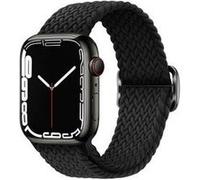 Accessoires bracelet et montre connectée AVIZAR Bracelet pour apple watch 41mm / 40mm / 38 mm nylon tressé respirant noir
