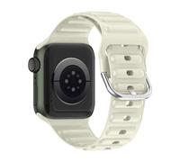 Bracelet pour Apple Watch 41mm / 40mm / 38 mm Silicone Ajustable Beige