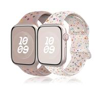 Bracelet pour Apple Watch 44mm 41mm 38mm 42mm 46mm 45mm 40mm 49mm,Bracelets Silicone pour Apple Watch Serie 10 9 8 7 6 5 4 3 2 SE Ultra 2/1,Band Nike Sport Montre iWatch Band pour Femme/Homme,2 Pack