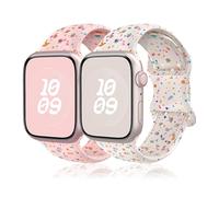 Bracelet pour Apple Watch 44mm 41mm 38mm 42mm 46mm 45mm 40mm 49mm,Bracelets Silicone pour Apple Watch Serie 10 9 8 7 6 5 4 3 2 SE Ultra 2/1,Band Nike Sport Montre iWatch Band pour Femme/Homme,2 Pack