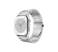 Bracelet pour Apple Watch - JUSTIN - PrimeSteel - Acier inoxydable - Gris - Compatible 40/41/42 mm