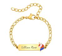Bracelet pour enfant fille avec nom gravé - Bracelets d'identification de dessin animé personnalisés pour tout-petits, bracelet de bébé avec nom, bracelet personnalisé, cadeau pour garçons et filles