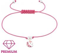 Bracelet pour enfants avec ornement argenté Licorne Premium, rose