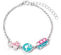 Bracelet pour enfants avec trois pendentifs Barbie "Patins à glace, silhouette et camping-car"