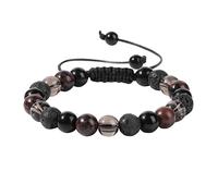 Bracelet pour femme avec perles en pierre naturelle tissée - Bracelet à breloques - Accessoires de vacances - Bracelets pour adolescentes, taille unique, Roches