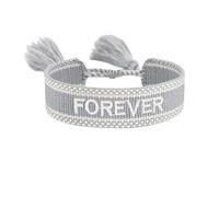 Bracelet pour femme, bracelet enveloppant pour femme, décoration exquise à la main, lettres brodées n bracelet pour amies - 3