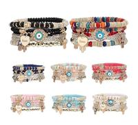 Bracelet pour femme | Bracelets tendance de style bohème avec symbole d'amitié à plusieurs couches, idéal pour la danse, les mariages, les voyages