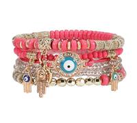 Bracelet pour femme | Bracelets tendance de style bohème avec symbole d'amitié à plusieurs couches, idéal pour la danse, les mariages, les voyages