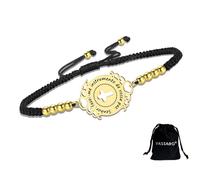 Bracelet pour femme en acier inoxydable réglable avec inscription « Senhor Faze-me Instrumento de Vossa Paz », cadeau de foi catholique pour femme, One Size, Acier inoxydable, Pas de gemme