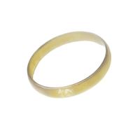 Bracelet pour Femme en Corne Naturelle, Large Bangle Vintage Beige | Finition Polie à Main, Textures Uniques, Style Bohème Ethnique, Présent pour Tenue Formelle et Hanfu
