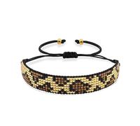 Bracelet Pour Femme Surfeur, Cadeau, Imprimé LéOpard, BohèMe, Motif DéClaration, Perles De Rocaille, Bracelet RéGlable Fait Main Avec Motif Sauvage