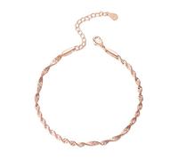 Bracelet Pour Femmes Lisse Exquis À La Mode Spirale Vague Twisted Grain Rose Or Argent Couleur Mode Bijoux Cadeau KBH064Le merveilleux