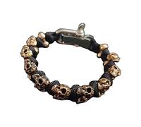 Bracelet pour février Pierre de naissance en argent sterling Crâne Paracord Bracelet pour homme Bracelet tissé à la main Vice-reine, taille unique, Autre, Pas de gemme