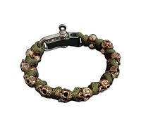 Bracelet pour février Pierre de naissance en argent sterling Crâne Paracord Bracelet pour homme Bracelet tissé à la main Vice-reine, taille unique, Autre, Pas de gemme