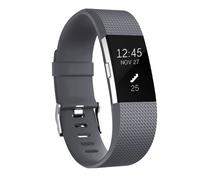 Bracelet pour Fitbit Charge 2 Bracelet de Remplacement en Silicone Souple réglable Gris (L)