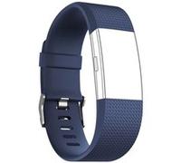 Bracelet de montres Avizar Bracelet pour FitBit Charge 2 Silicone Texturé Fermeture Boucle ardillon Bleu Nuit