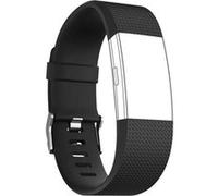 Bracelet FitBit Charge 2 Sport Silicone Texturé Fermeture Boucle ardillon Noir