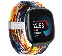 Bracelet pour Fitbit Versa 3/4, Sense/Sense 2 - Tissé Élastique Respirant et Confortable avec Boucle de Réglage