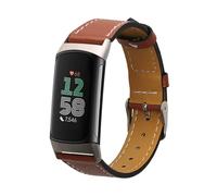 kwmobile Bracelet Compatible avec Fitbit Charge 6 / Charge 5 - Bracelet de Rechange en Cuir Véritable pour Fitness Tracker