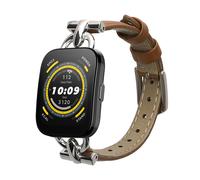 kwmobile Bracelet Compatible avec Huami Amazfit Bip 5 Unity/Amazfit Bip 5 / Amazfit GTR 4 - Bracelet de Rechange en Cuir Véritable pour Fitness Tracker
