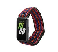 kwmobile Bracelet compatible avec Samsung Galaxy Fit 3 - Bracelets de rechange en nylon pour fitness tracker - orange-rouge-bleu